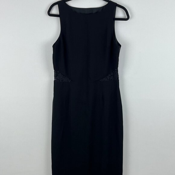 Joseph Ribkoff Pencil Maxi Dress Size 12 Black Sleeveless Round Neck Lined - Picture 1 of 9